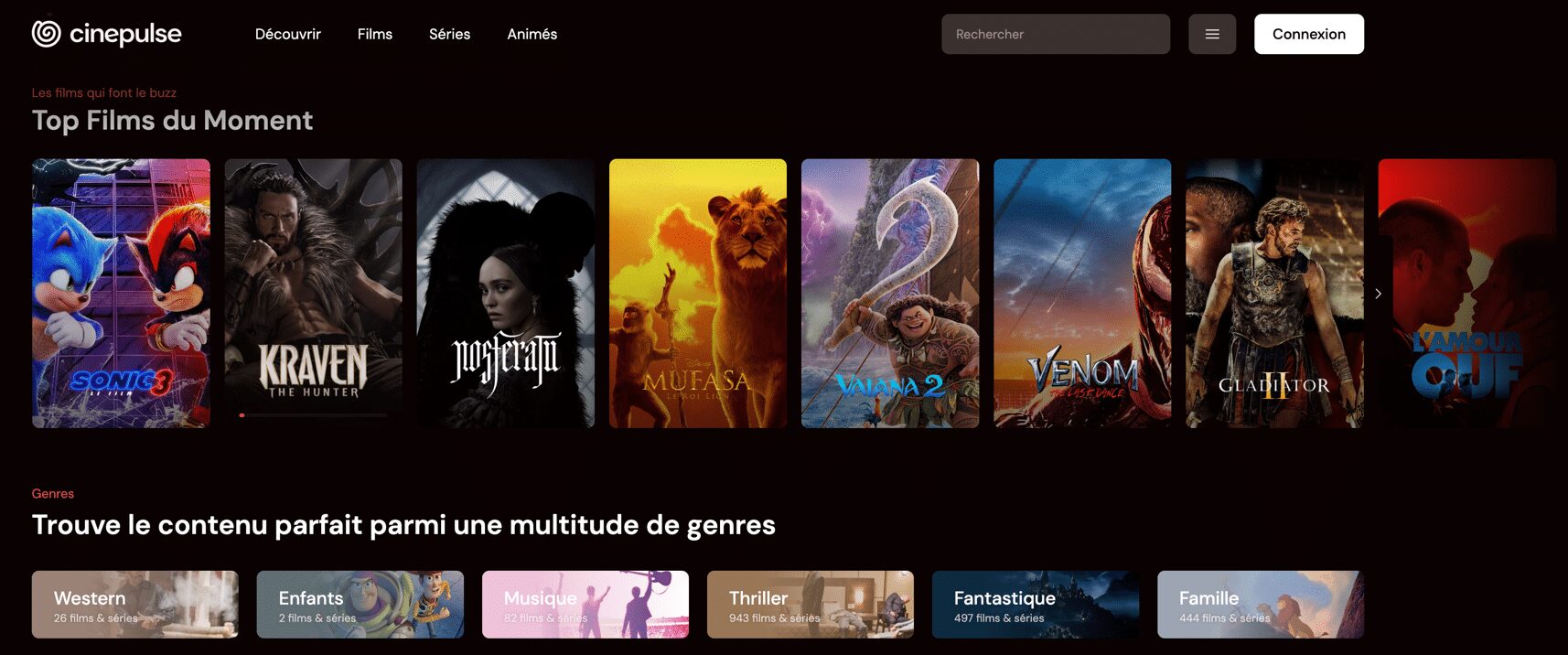 découvrez une large sélection de films et séries en ligne à regarder en streaming. profitez des nouveautés et de vos classiques préférés où et quand vous le souhaitez.